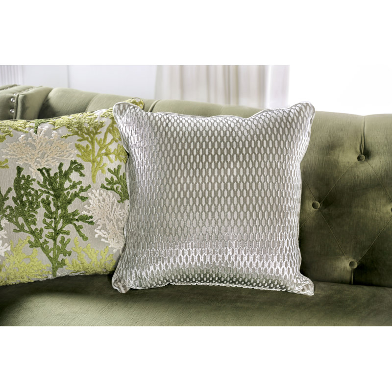 Schorr Upholstered 67'' Loveseat, Green, Black