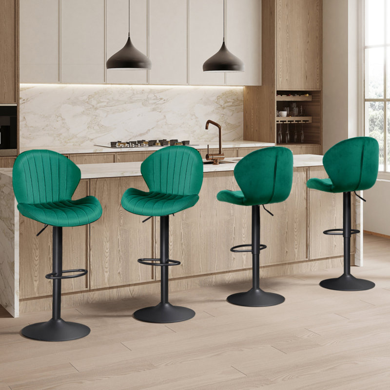 Tabouret de bar Lucah, Vert, 4