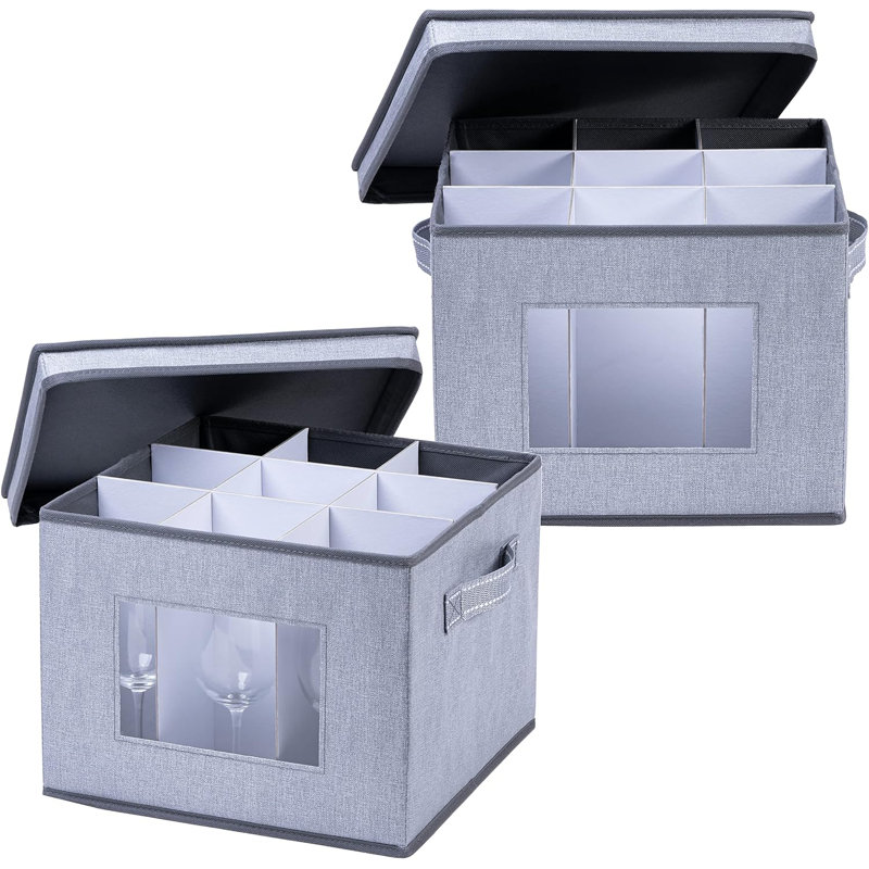 Rangement en tissu pour verres à pied