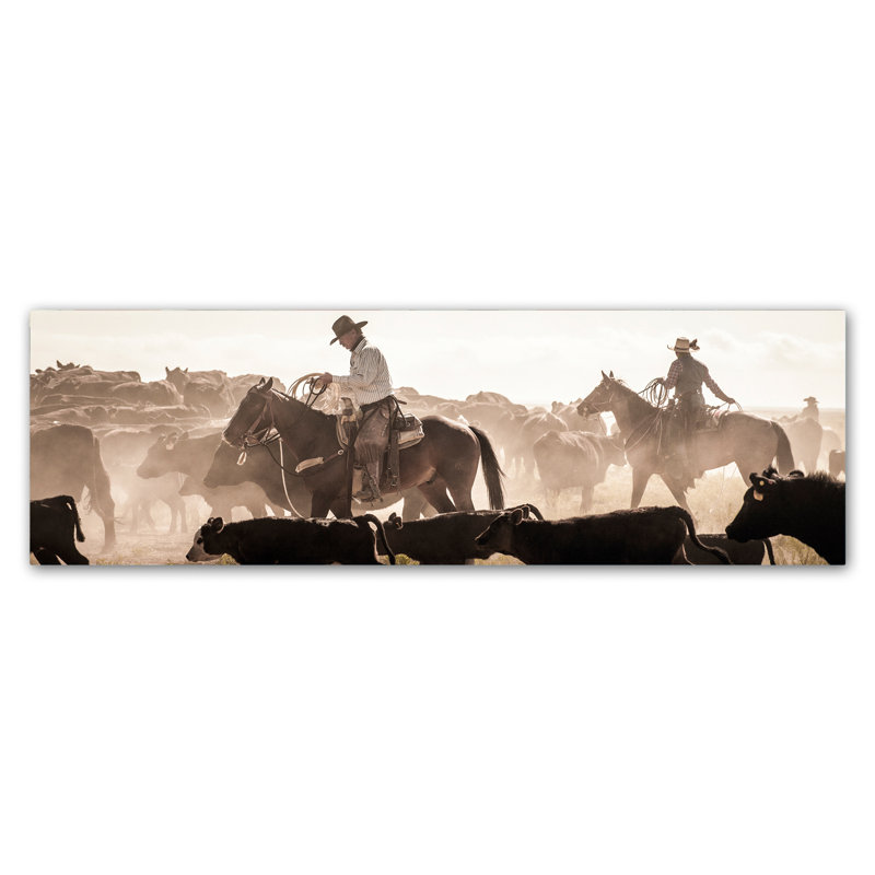 Leeth 'Prod n Stead Wins the Race' Photographic Print on Wrapped Canvas, 16" H x 47" W x 2" D