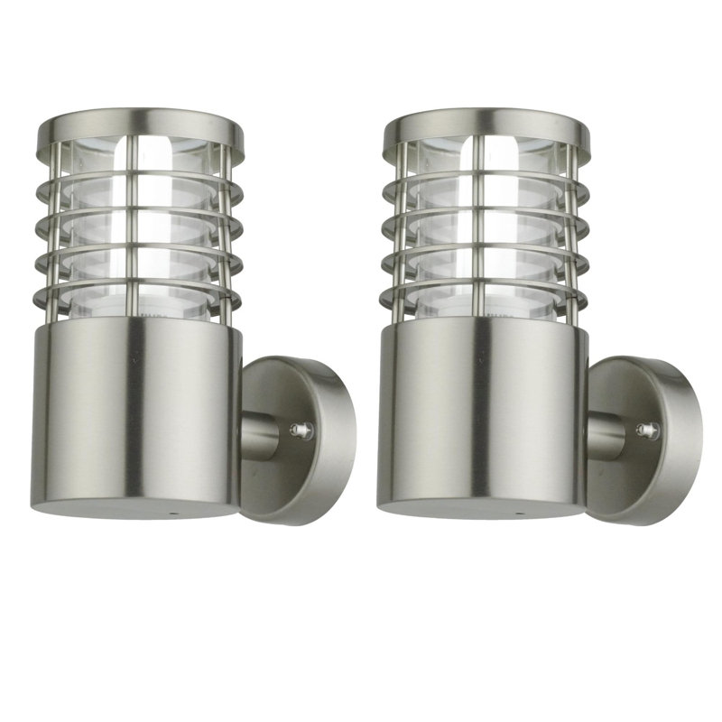Verne Stainless Steel Outdoor Armed Sconce