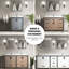 60 po W Double meuble-lavabo rustique - Miroirs 22 deux armoires et tiroirs pour un espace de rangement généreux entièrement assemblé-1958971625