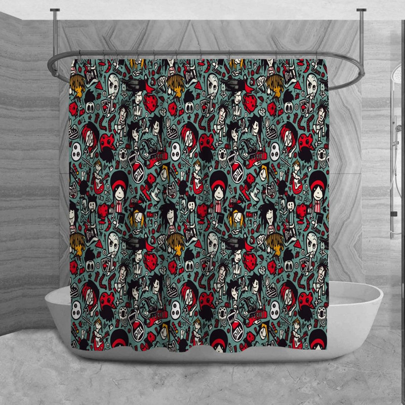 Temuge Shower Curtain, H 93 po x l 70 po