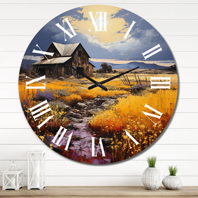 Horloge murale en métal