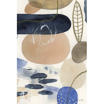 Leaves And Stones IV by Laura Horn - 1 Piece Wrapped Canvas Wall Art