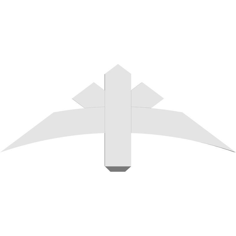 Support de pignon Alberta Alberta, H 13,5 po x l 36 po (pas: 9/12), P 2 po x F 4 po, PVC