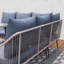 Outsunny 6 Pieces Rattan Garden Furniture Set with Corner Sofa Light Brown
