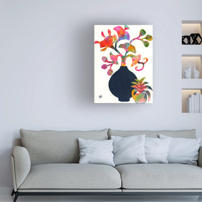 Art mural sur toile tendue - Suzanne Allard, art mural «Marine Pot Collage» pour le salon, la chambre à coucher ou le bureau - 24 x 32