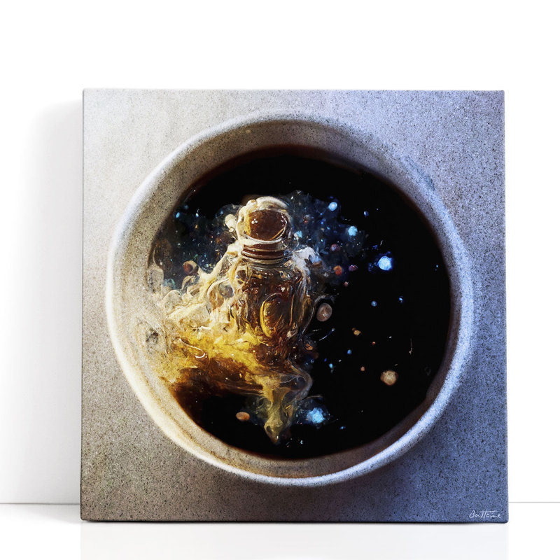 Astro Cruise 32 - Cup of Coffee - Canvas Print Wall Art, 40" H x 40" W
