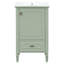 Meuble-lavabo de 20 po avec lavabo en céramique, pieds en bois massif, meuble-lavabo autoportant avec armoire de rangement, tiroirs et portes à fermeture en douceur, support de rangement-712529393