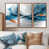 Toile avec cadre flottant brun
