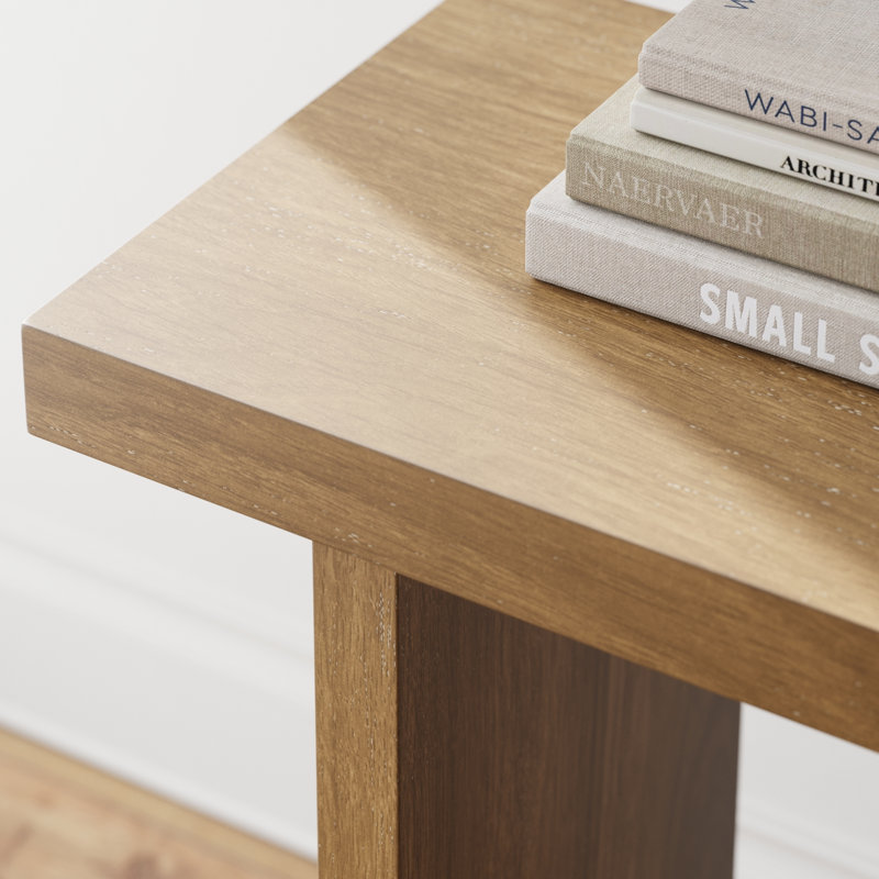 Samar 40'' Console Table, Brushed Light Brown
