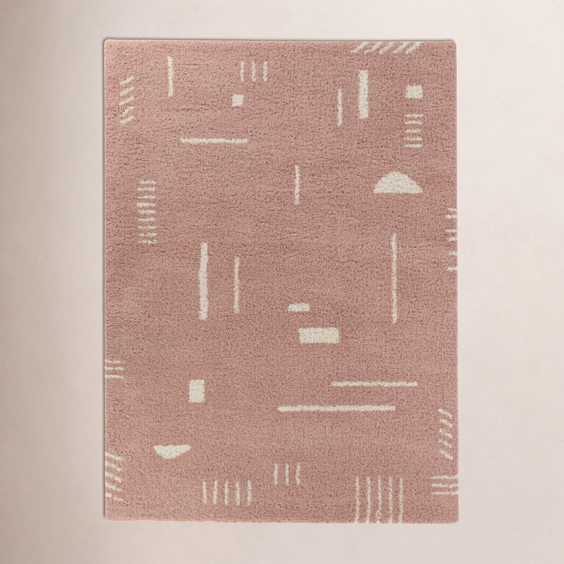 Tapis géométrique à poils longs Morin, Rectangle 7 pi 10 po x 10 pi