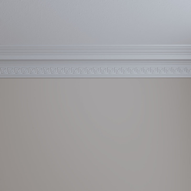 Nestor White Greek Key Polyurethane Crown Moulding