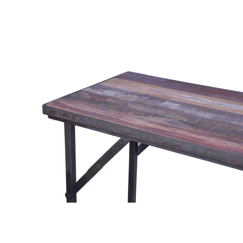 Console pliante en bois de manguier massif Aron - 72 po 