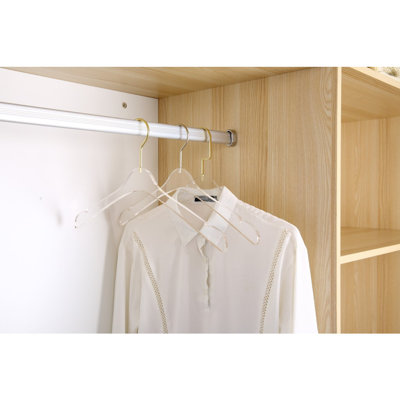 Lipson Quality Acrylic Clear Hangers, Clothes Hangers Organizes Closet