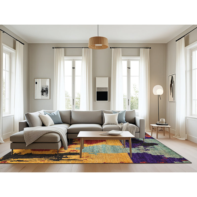 Tapis abstrait moderne 4258, Rectangle 8 pi x 10 pi