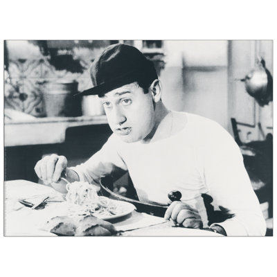 Alberto Sordi - No Frame Rectangle Memorabilia on Wood