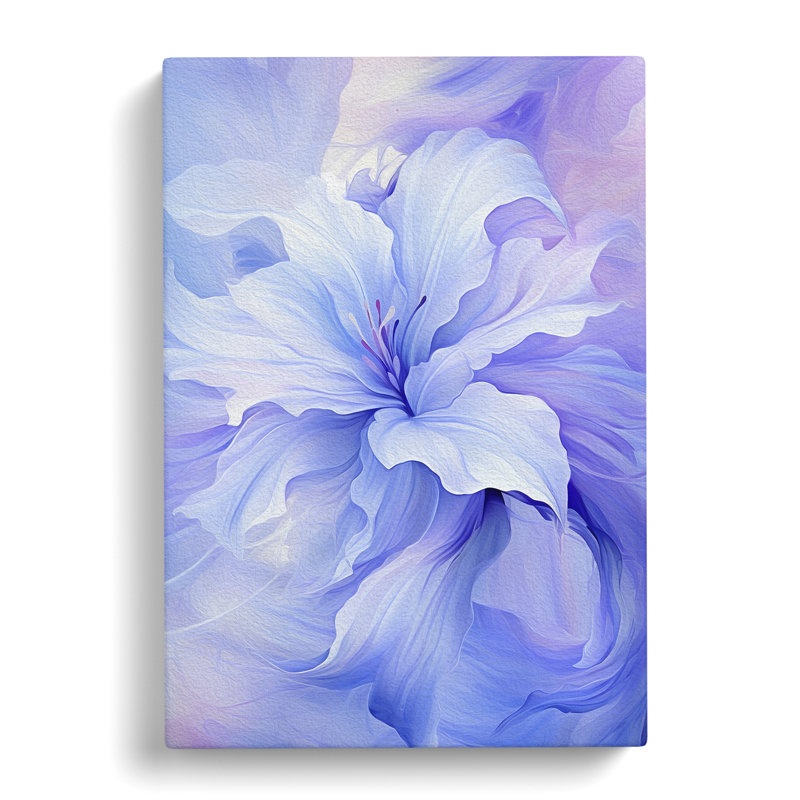 Lavender Flower Futurism - Wrapped Canvas, 50cm H x 35cm W x 3cm D