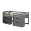 Twin Loft Bed With Storage In Grey Style - Efficiently Organize Your Bedroom A Ample Capacity Enhance Bedroom's Potential