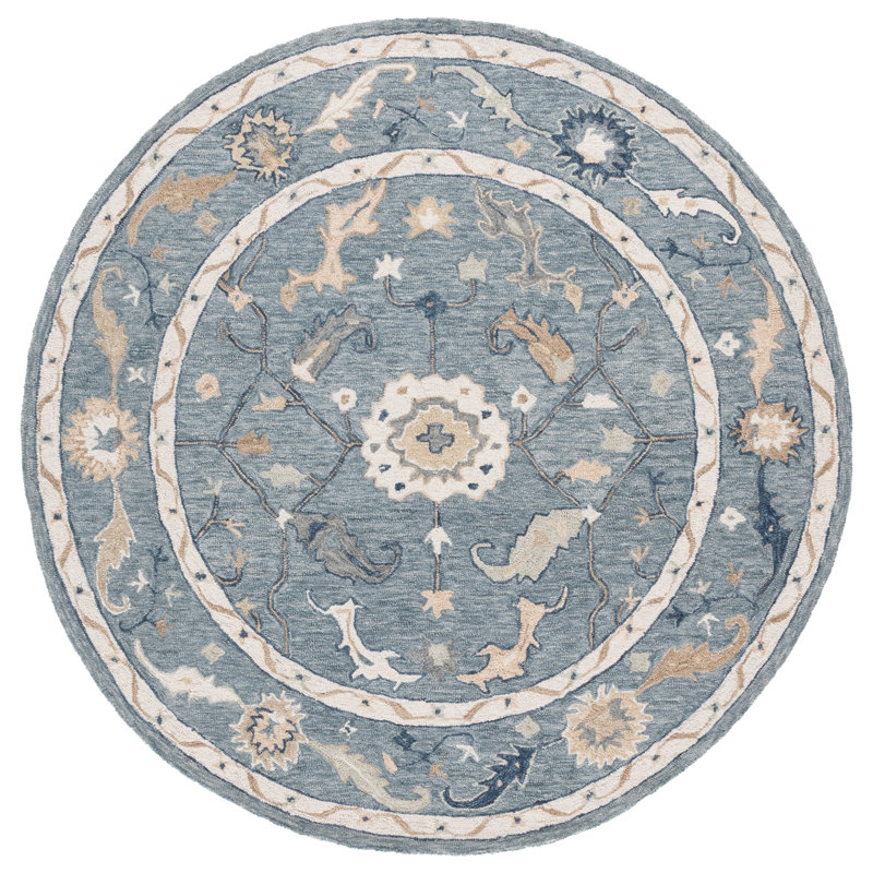 Metro Hand Tufted Wool Oriental Rug, Round 6'