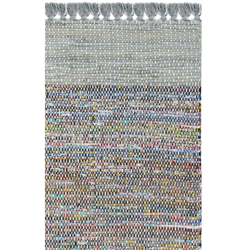 Ekaterina Hand Woven Cotton Abstract Rug, Runner 2'3" x 8'