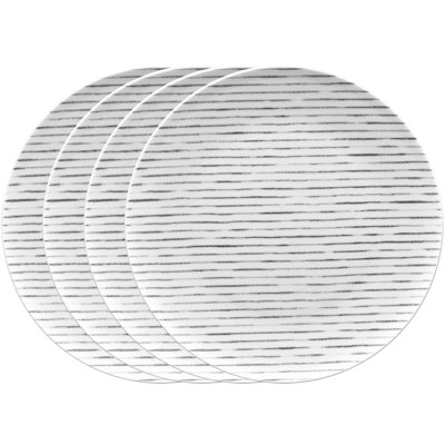 Noritake Hammock Coupe Dinner Plates - Stripes, 11"