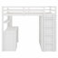 Lit mezzanine tout-en-un avec bureau intégré, tiroirs de rangement et garde-robe