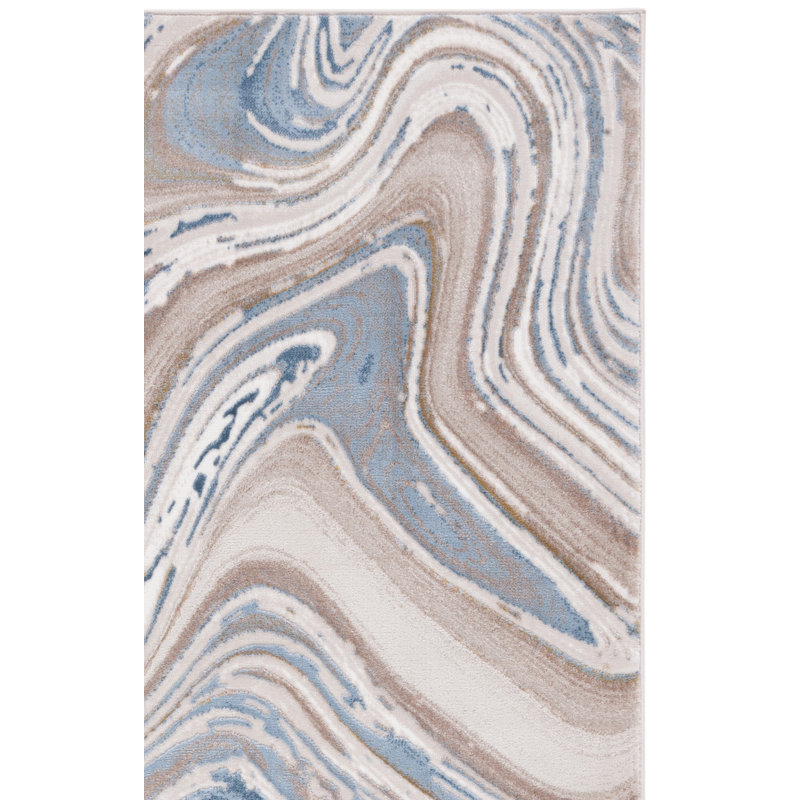 Tapis abstrait Jerolene Performance, Rectangle 6 pi 7 po x 8 pi 6 po