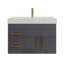 Ensemble de meuble-lavabo simple mural 35,4 "-70381328