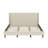 Modern Cream Velvet Upholstered Platform Bed With Wingback Headboard And Walnut Wooden Legs, No Box Spring Needed-234523590