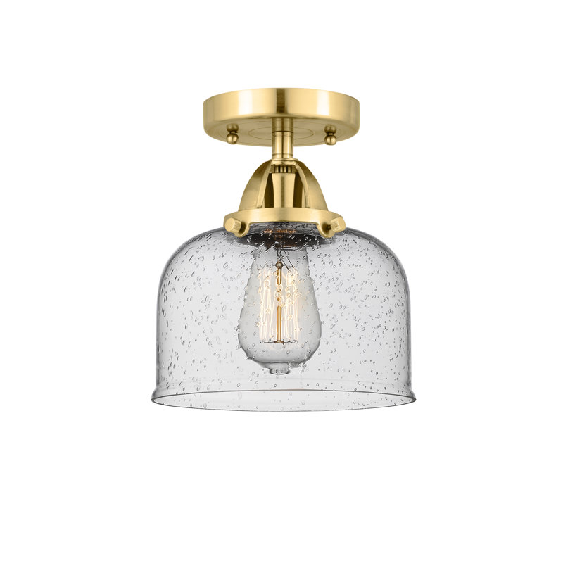 Plafonnier semi-encastré en verre, Ampoule non incluse, Oui, Or satiné