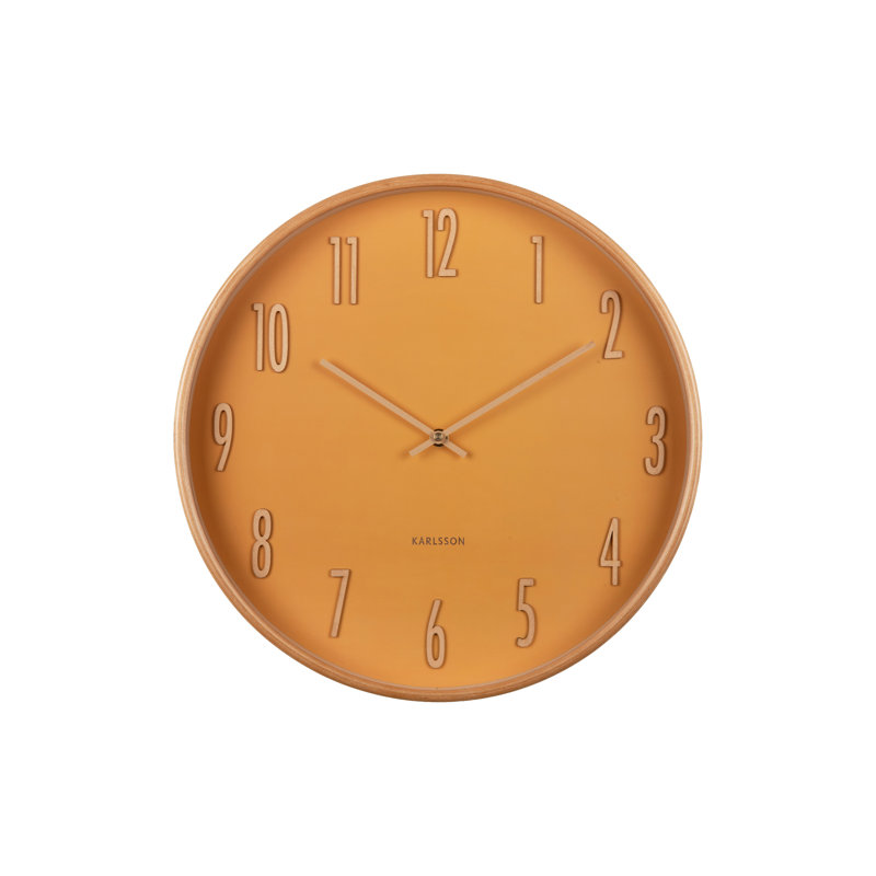 Gracil Plywood Wall Clock, Red