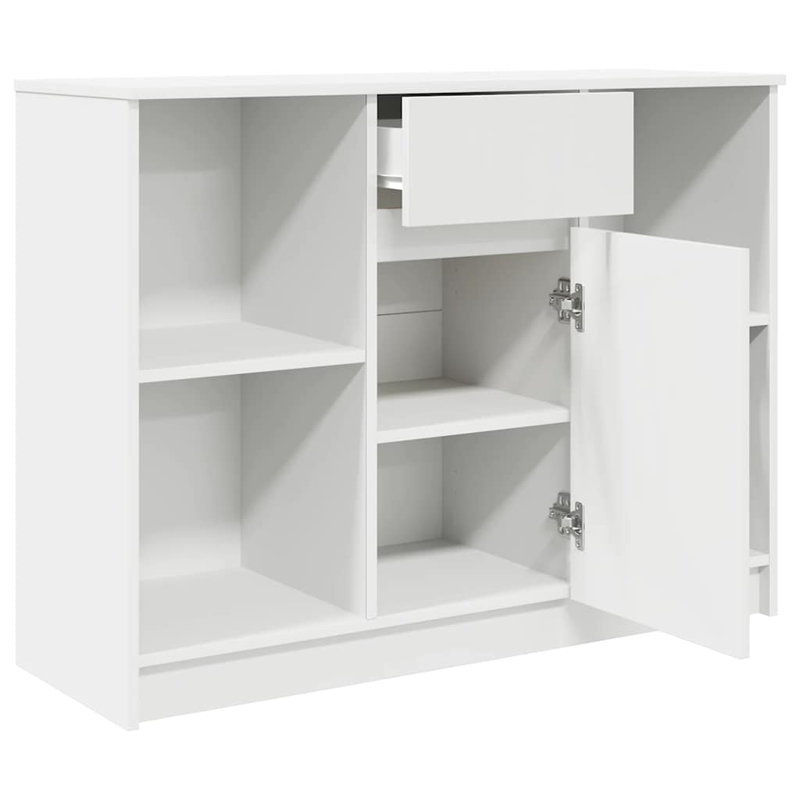 Sideboard With Drawer 101X35x76 Cm Engineered Wood, White