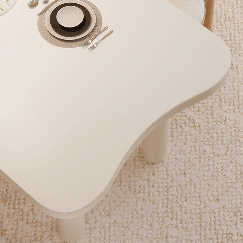 Table de style dalle de roche crème exquise, H 29,52 po x L 55,11 po x l 27,55 po
