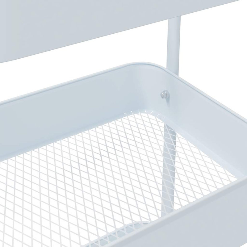 Chariot de rangement à 3 niveaux Vidaxl, Blanc