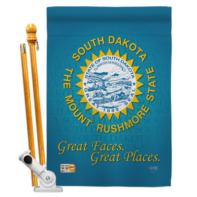 Breeze Decor 2-Sided Polyester 40 x 28 in. Flag set