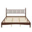 Structure de lit plateforme très grand en bois massif avec tête de lit en bois avec tête de lit en forme de gourde, cadre de lit de style rétro, aucun sommier requis