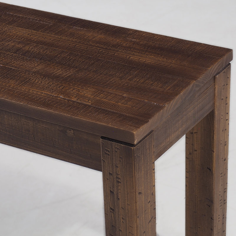 Banc en bois massif Montauk, Noyer rustique