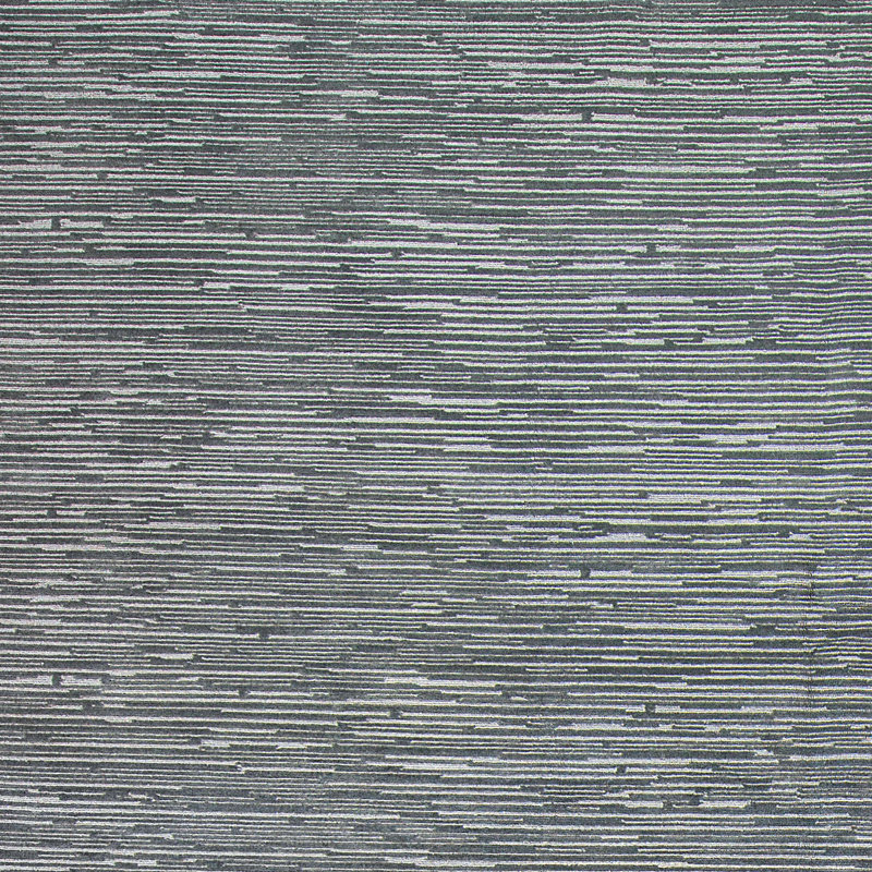 Hand Knotted Area Rug in Gray/White, Rectangle 8' x 10'
