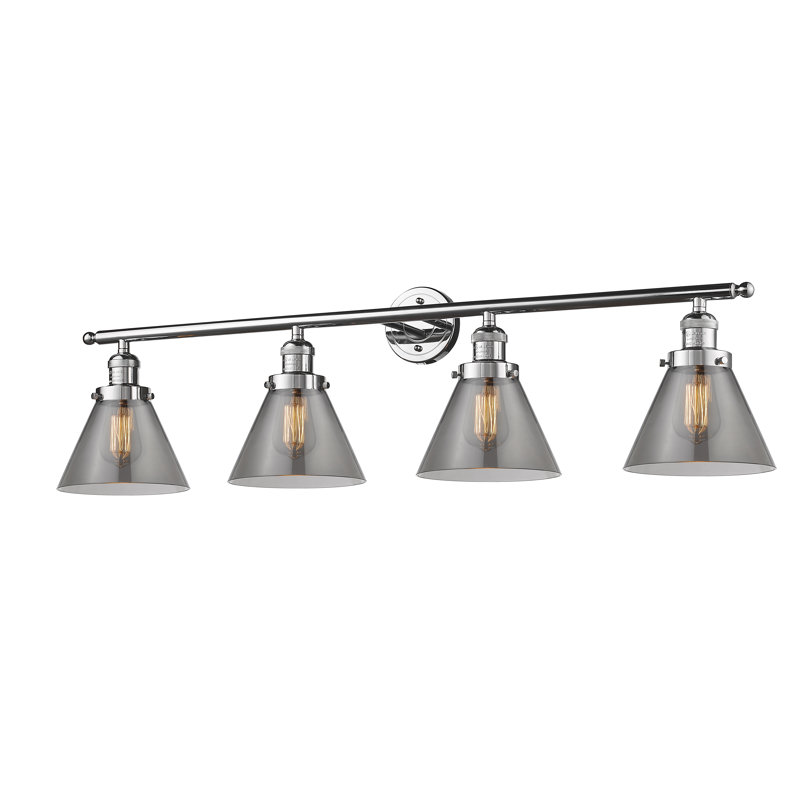 4 - Light Dimmable Vanity Light, Seedy, Polished Chrome