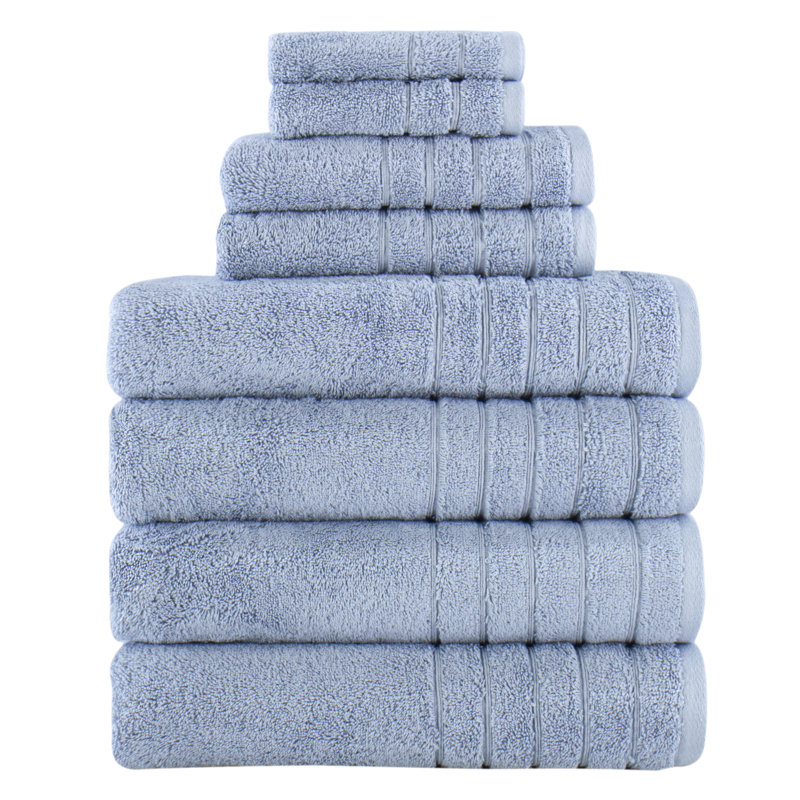 Abeer LuxuryTurkish Cotton Towel Set - Soft, Absorbent, and Durable - Ideal for Bathroom, Spa, and Everyday Use - Set of 8