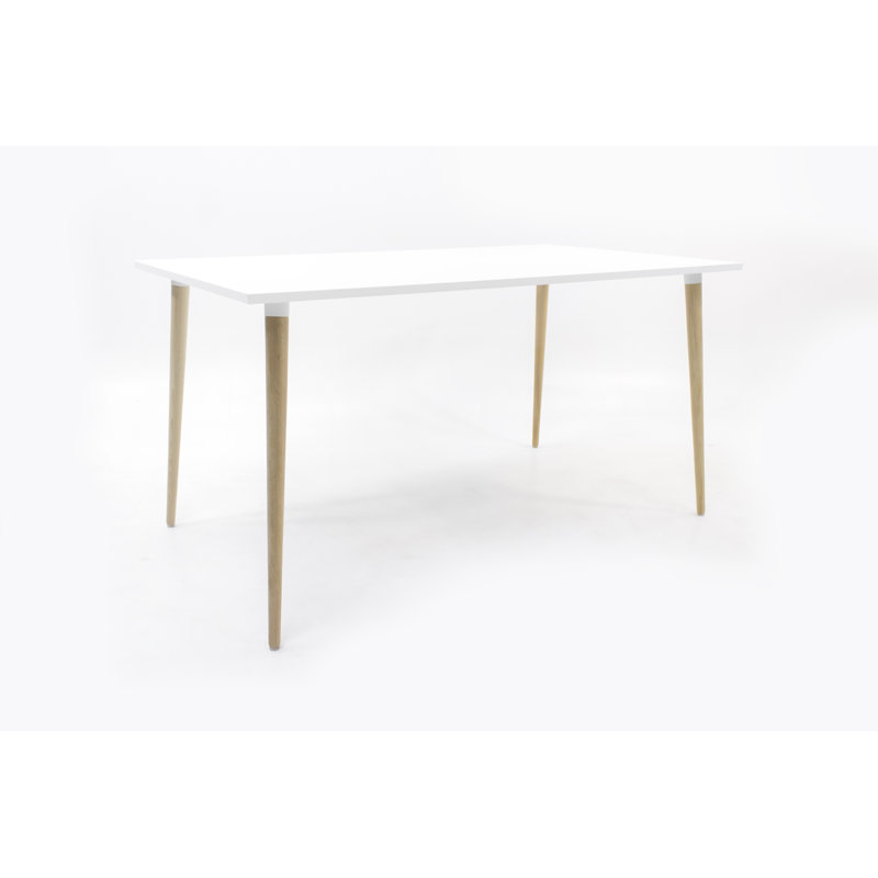 Gilman Solid Wood Base Writing Desk, White, 74cm H x 140cm W x 60cm D