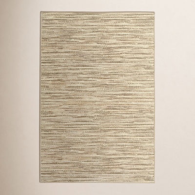 Clay Natural Machine Washable Striped Rug