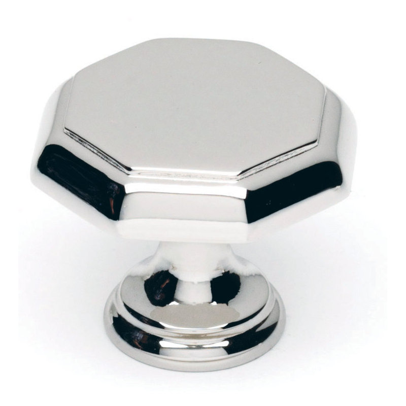 Geometric Geometric Knob, Polished Chrome, 1.13" H x 1.25" W x 0.75" D