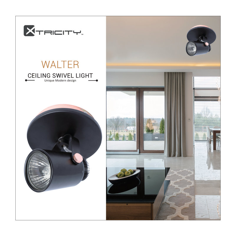 Plafonnier semi-encastré 1 lumière Walter