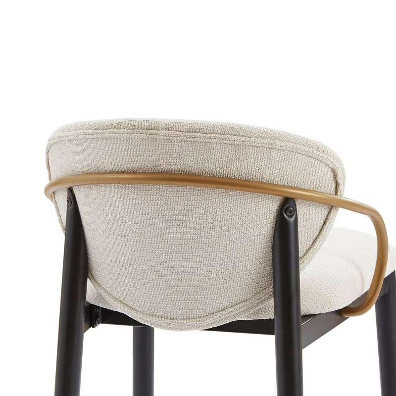 Tabourets de comptoir Mid-Century, Beige