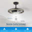 Ventilateur de plafond à 3 pales de 22 po avec télécommande et ensemble d'éclairage inclus Eliana-Lucia-66915828