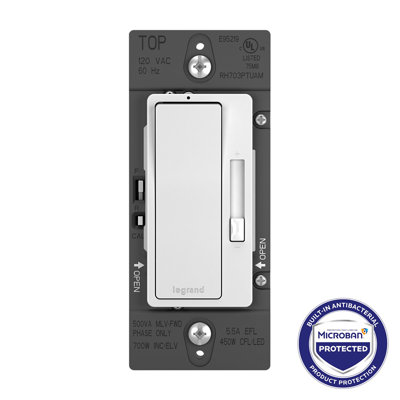 Legrand Radiant Tru-universal Single Pole/3-way Dimmer With Microban, White