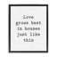 «Where Love Grows Best», art mural encadré sur toile flottante par lettré et doublé-304365817-317534765